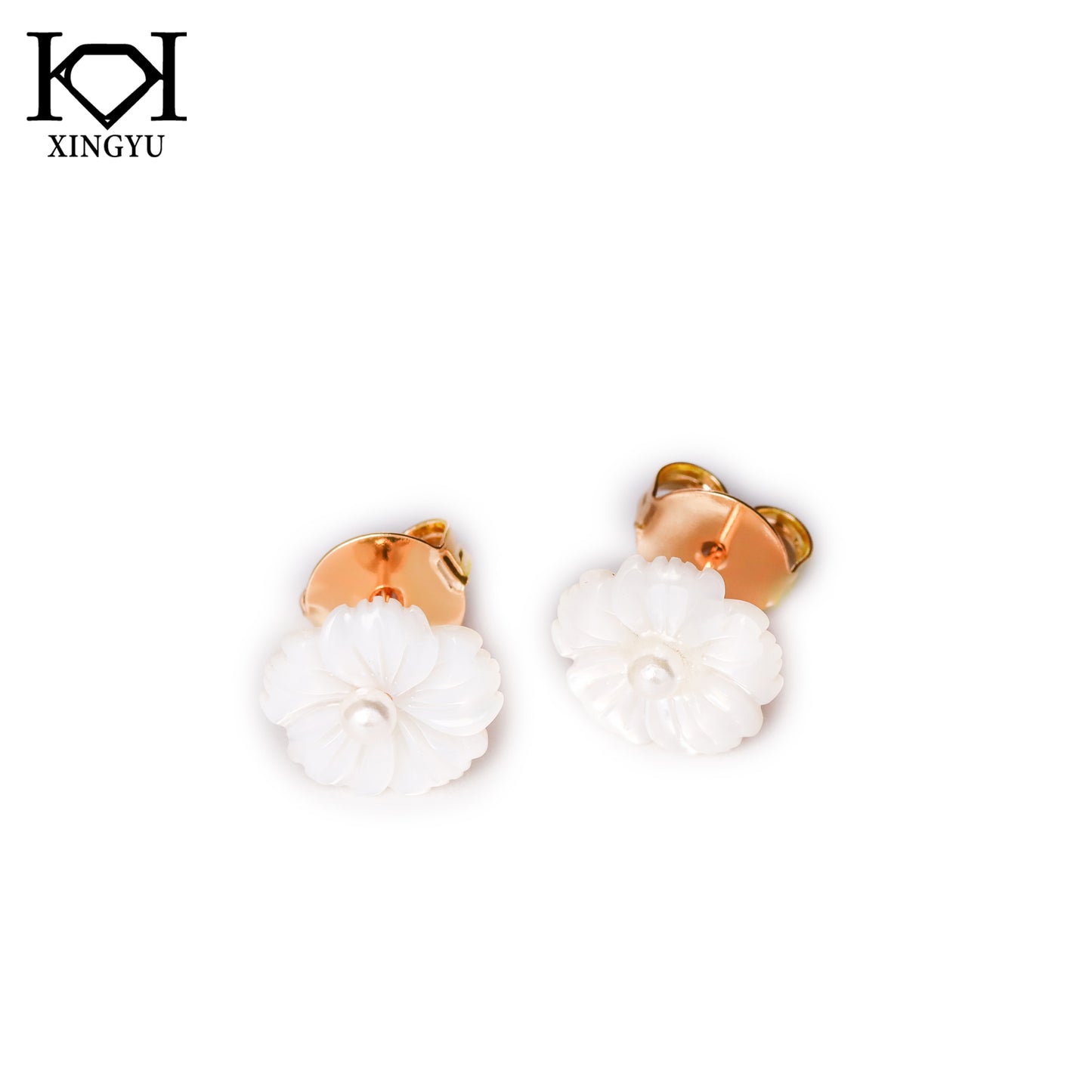 Brincos Flor de madre perola XYE105361