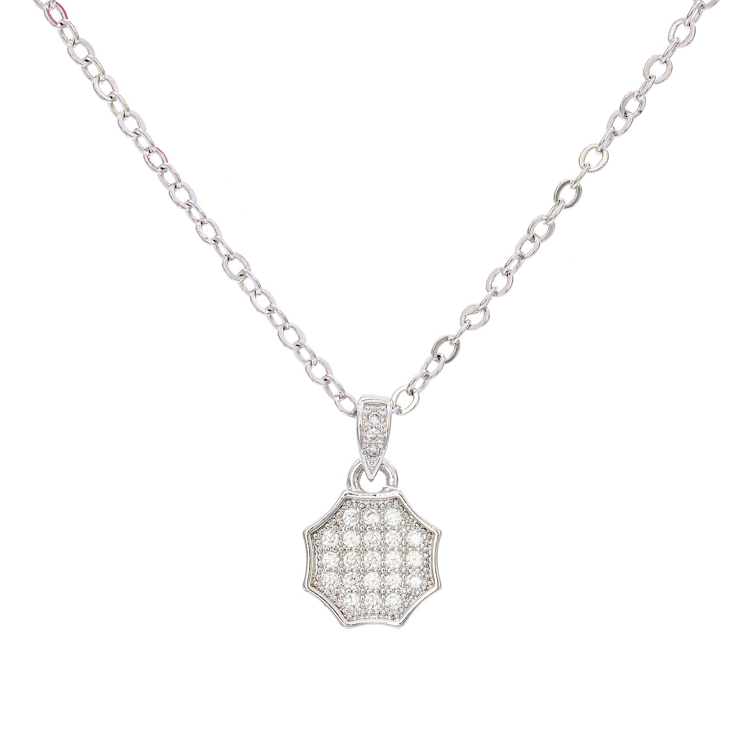 Colar Hexagonal Cravejado XYP100522