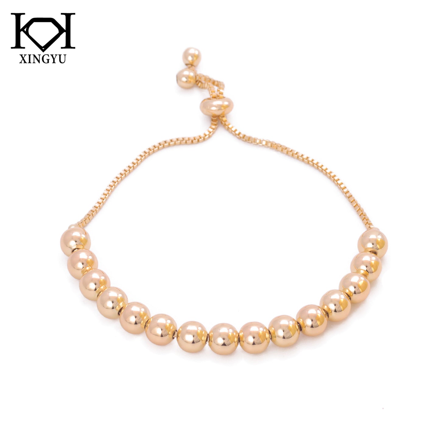 Pulseira Ajustavel Esferas Lisas DCG0145