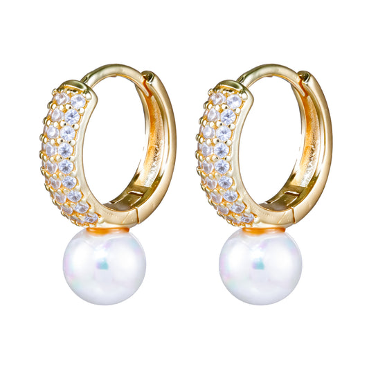Brincos Luxo Perola Shell DCG1214