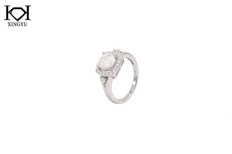 Anel Luxo sublime Prata 925 e Moissanite KRS09494