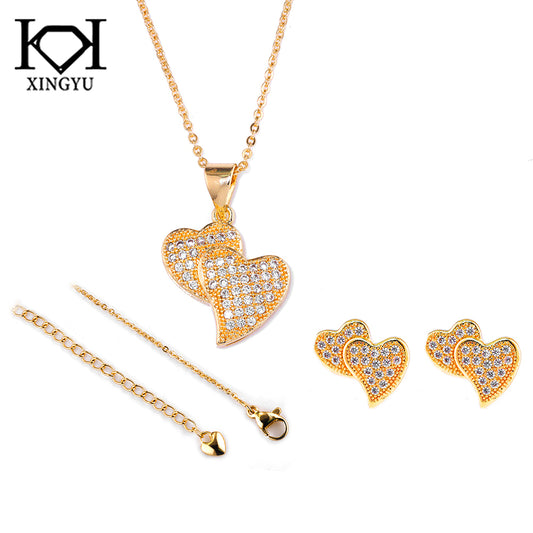 Conjunto Coração Cravejado DCG1465