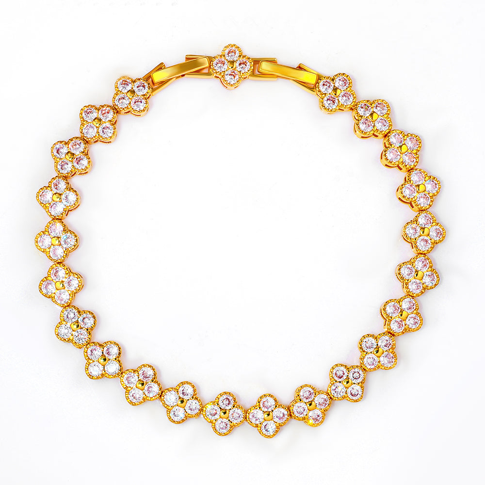 Pulseira Riviera Flores Cravejdas  YE0011