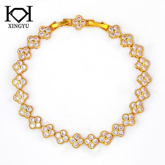 Pulseira Riviera Flores Cravejdas  YE0011