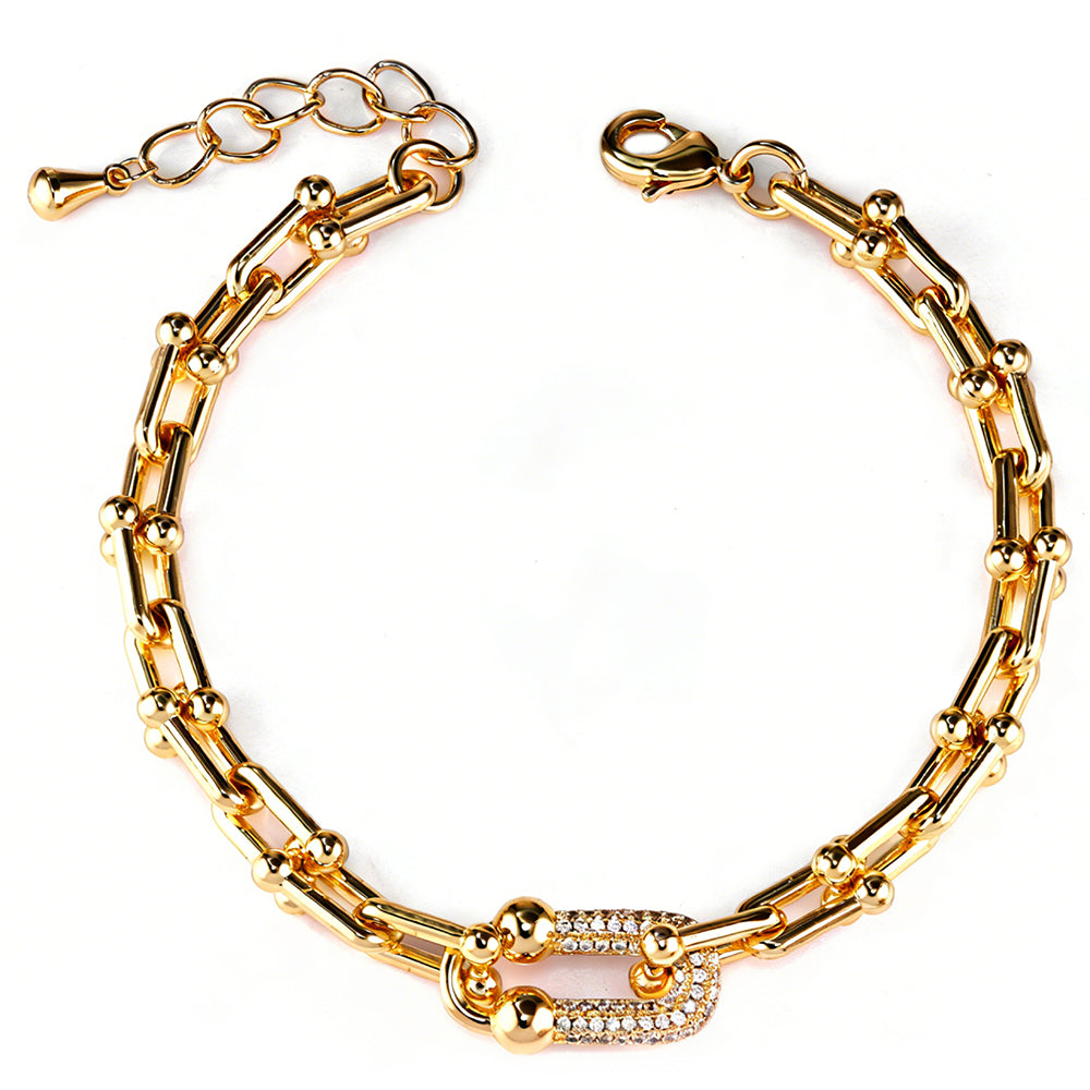 Conjunto  Inspiracao Tiffany elo Cravejado  DCG1164