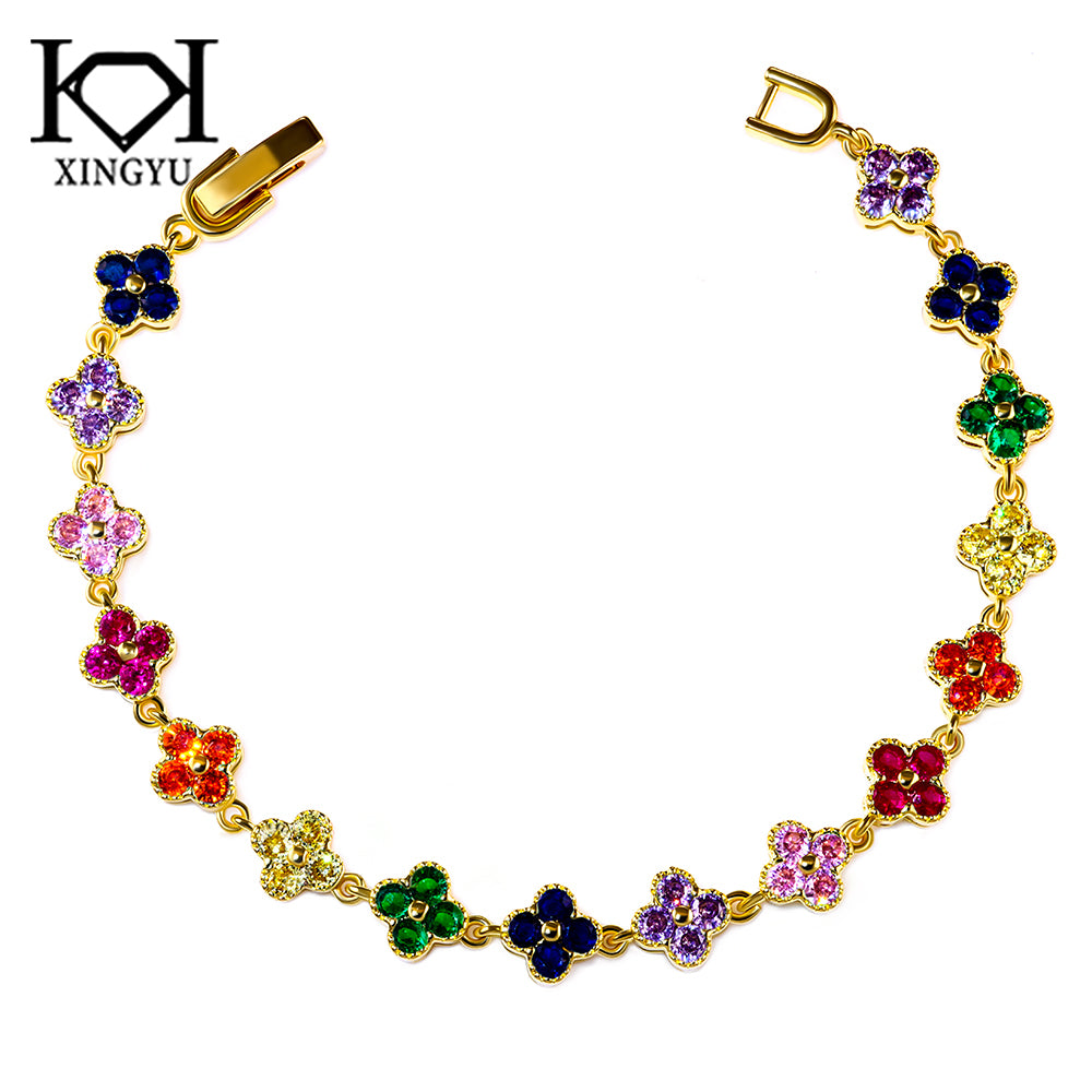 Pulseira Riviera Flowers colors 17 cm  DCG0827