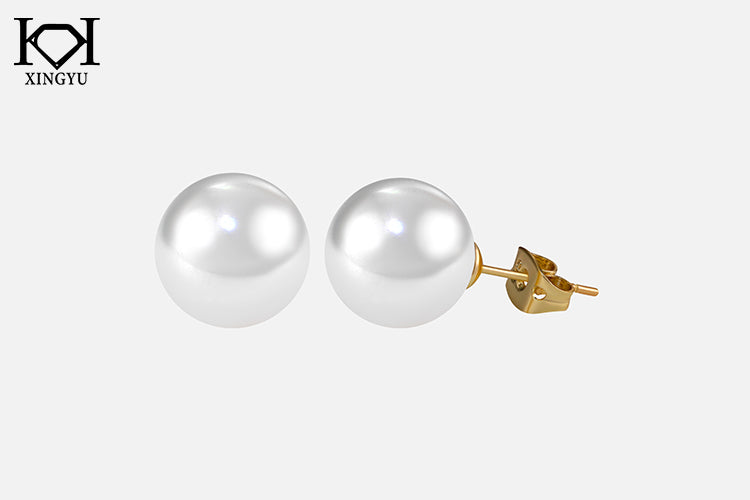 Brinco Perola Shell Solitaria DCG1364