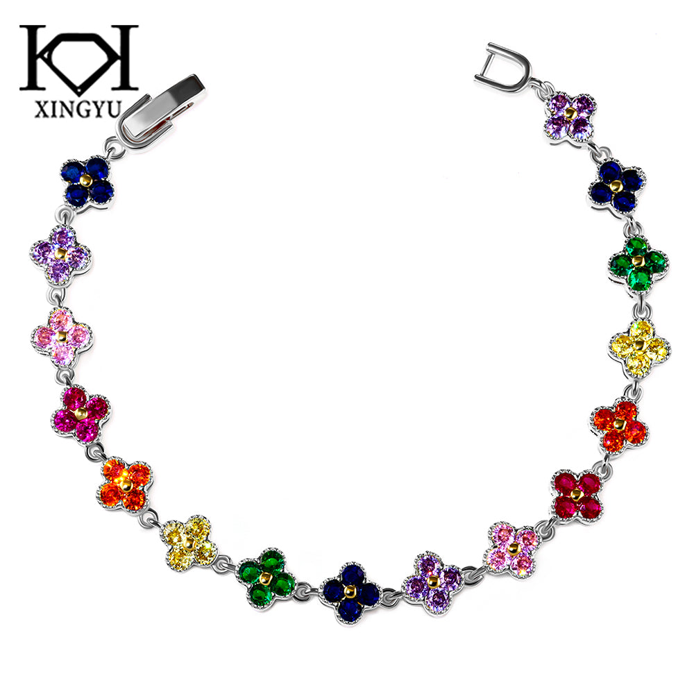 Pulseira Riviera Flowers colors 17 cm  DCG0827