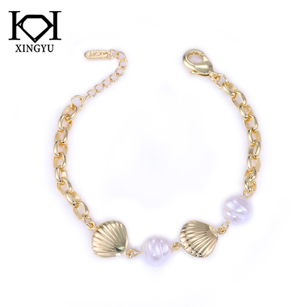 Pulseira conchas e perolas DCG0665