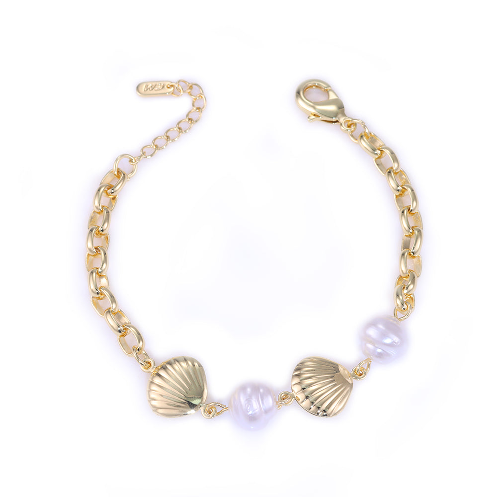 Pulseira conchas e perolas DCG0665