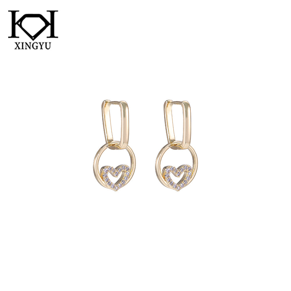 Brincos Argolinha Versatil Coracao DCG0723