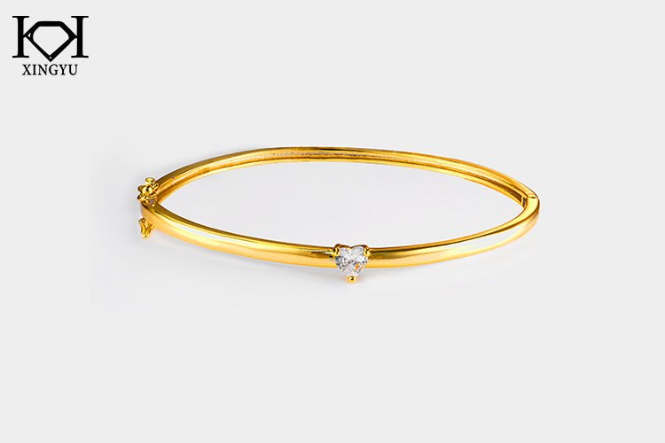 Bracelete Liso Coracao DCG1466