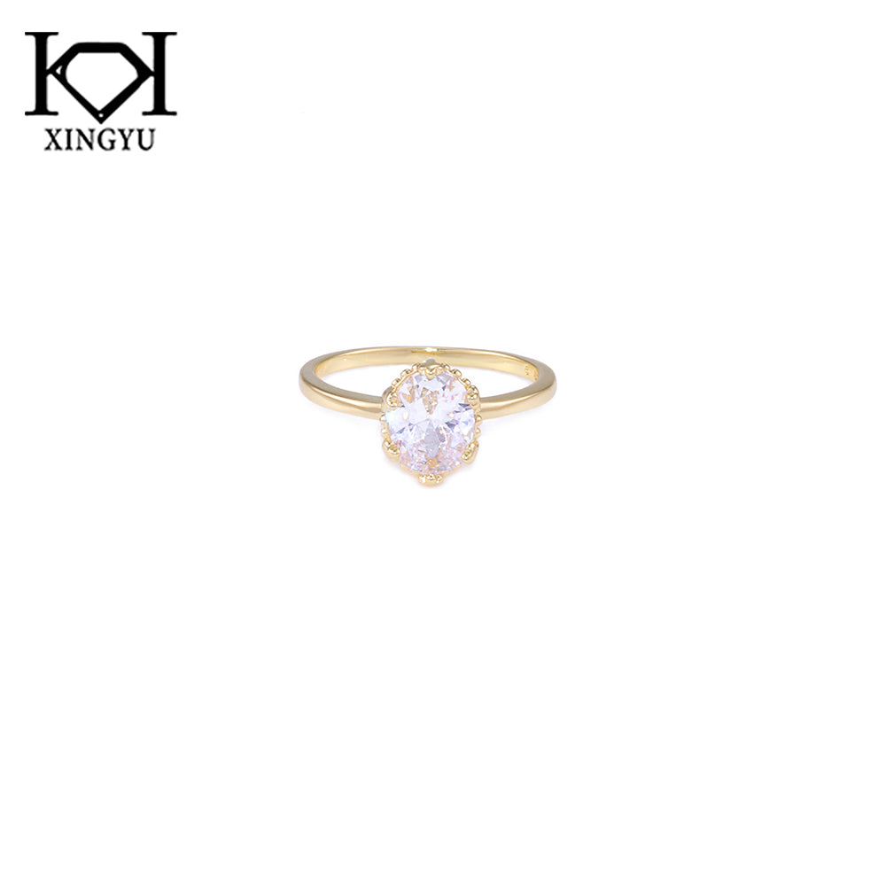 Anel Oval Solitario DCG0775