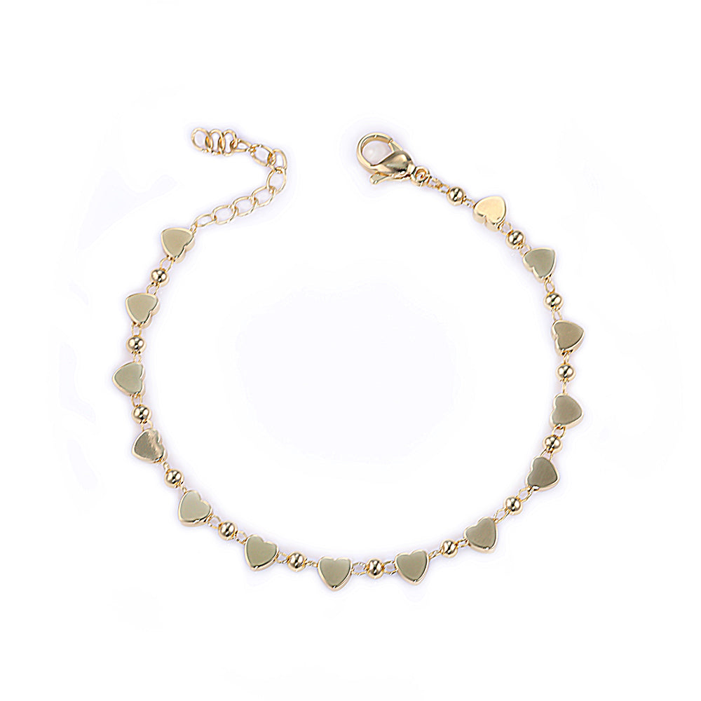 Pulseira coracoes lisos DCG0612