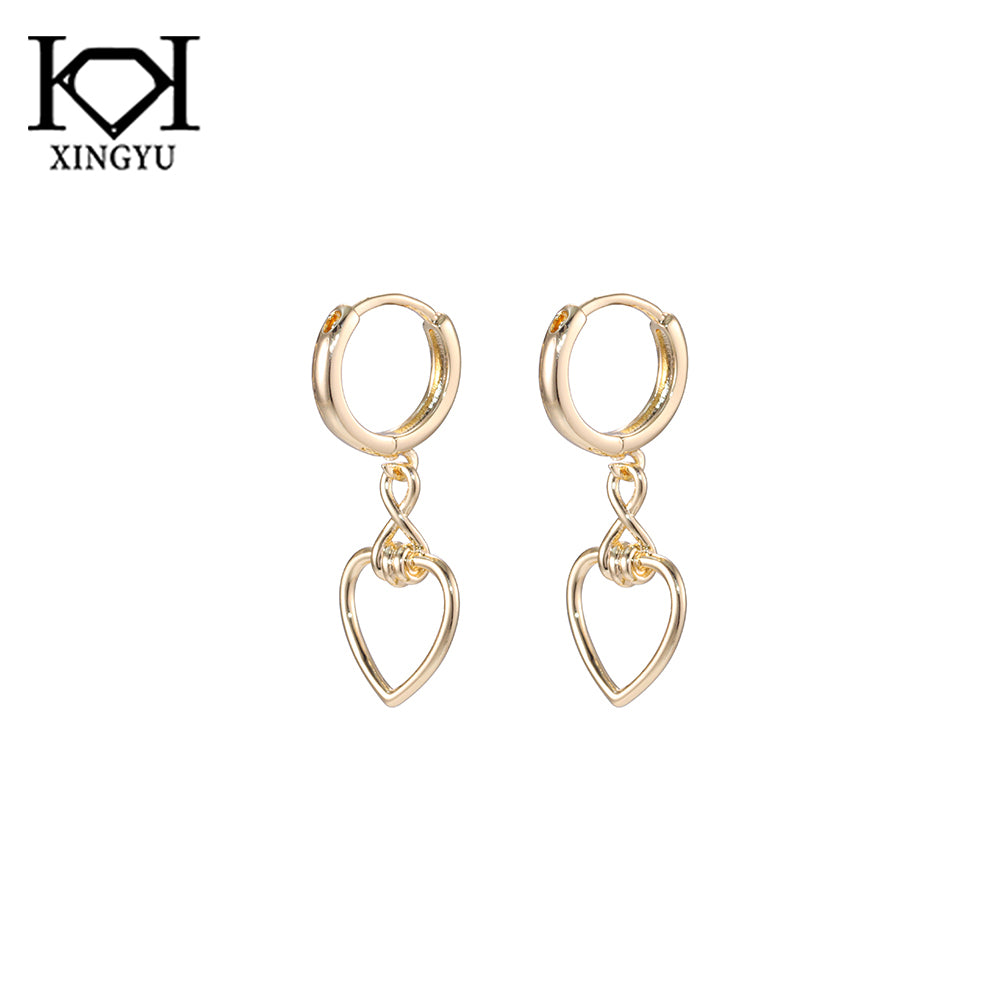 Brincos Coracoes lisos Elegancia DCG0722