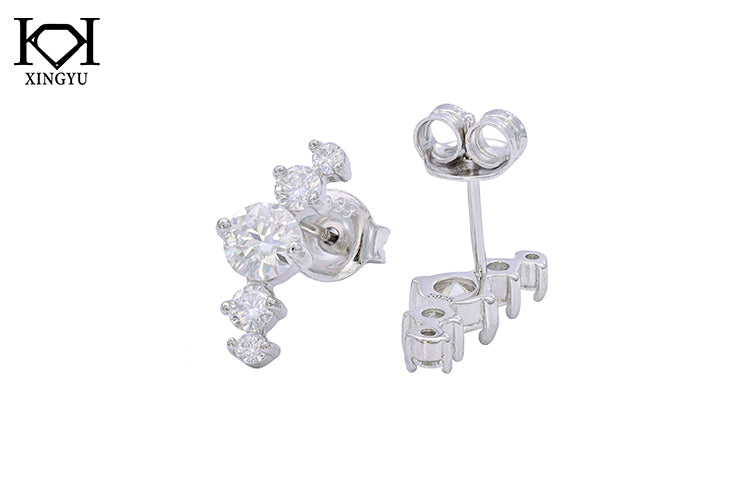 Brincos Prata 925 e moissanite XYE104912