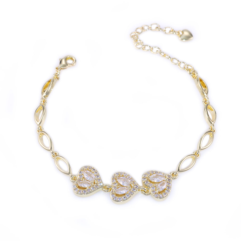 Pulseiras Coracoes Luxo e Brilho DCG0621