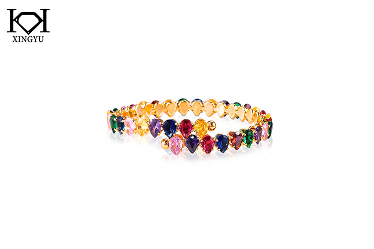 Bracelete Riviera Luxo Marquise stone oval  DCG0948