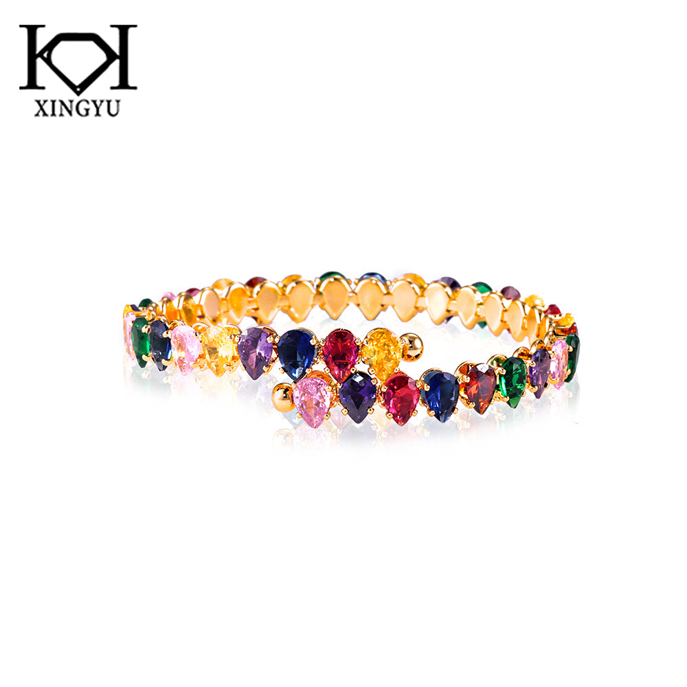 Bracelete Riviera Luxo Marquise stone oval  DCG0948