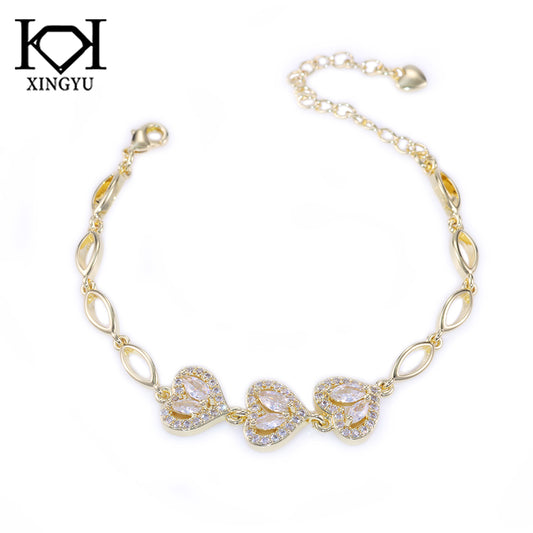 Pulseiras Coracoes Luxo e Brilho DCG0621
