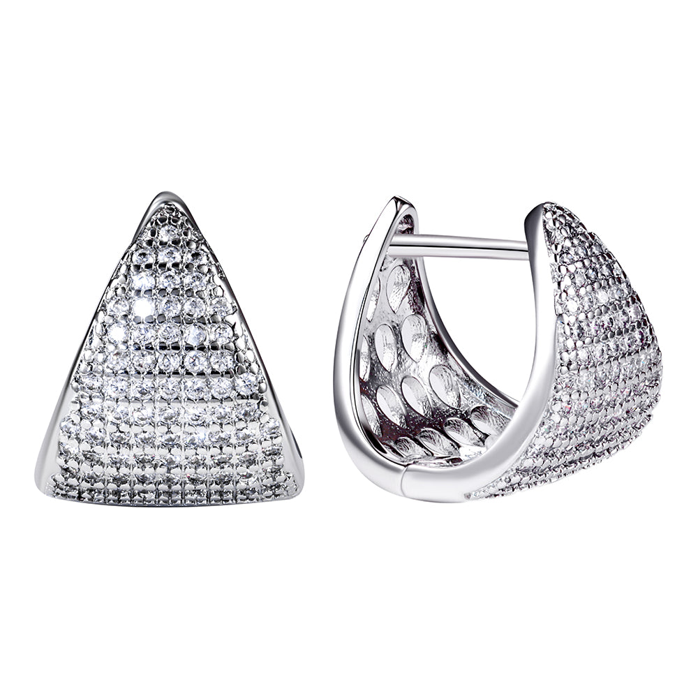 Brincos Argolas V luxuosas YE0003