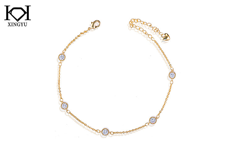 Tornozeleira pedras lapidadas DCG1029