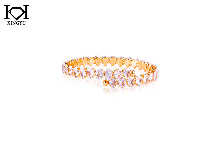 Bracelete Riviera Luxo Marquise stone oval  DCG0948