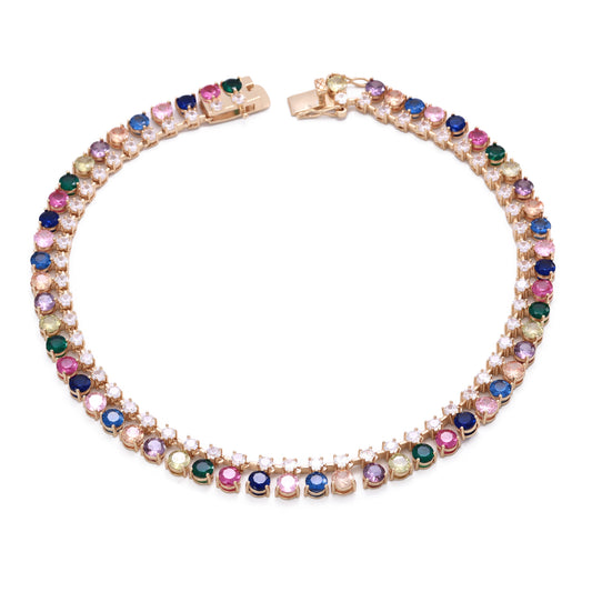 Colar Riviera Duplo Color XYN101716