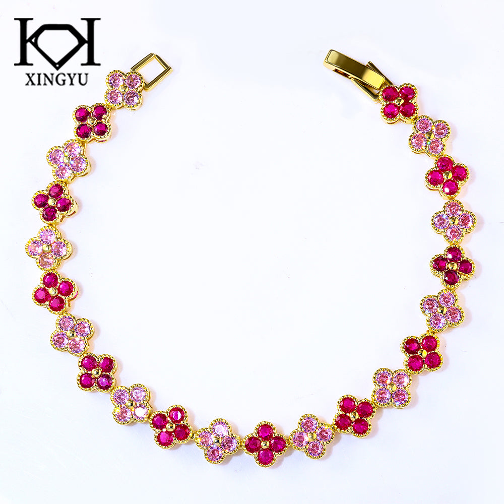 Pulseira Riviera Flowers colors 18 cm DCG0987