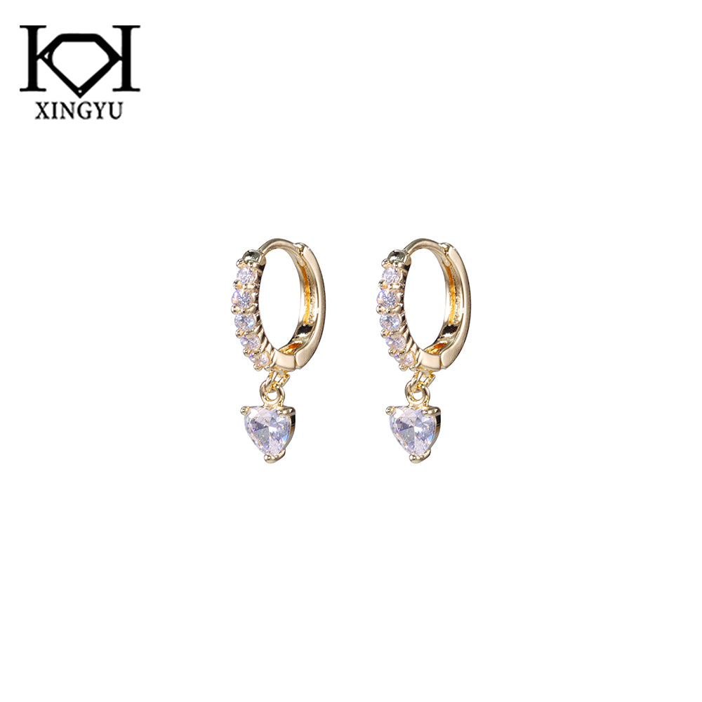 Brincos Argolinha coracao DCG0593