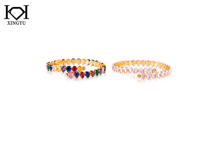 Bracelete Riviera Luxo Marquise stone oval  DCG0948
