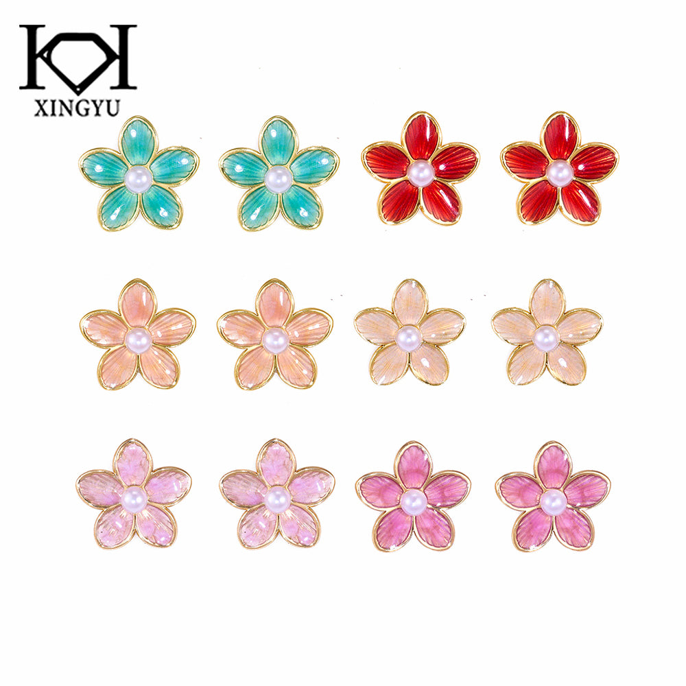 Brincos Flores Coloridas ECG0088