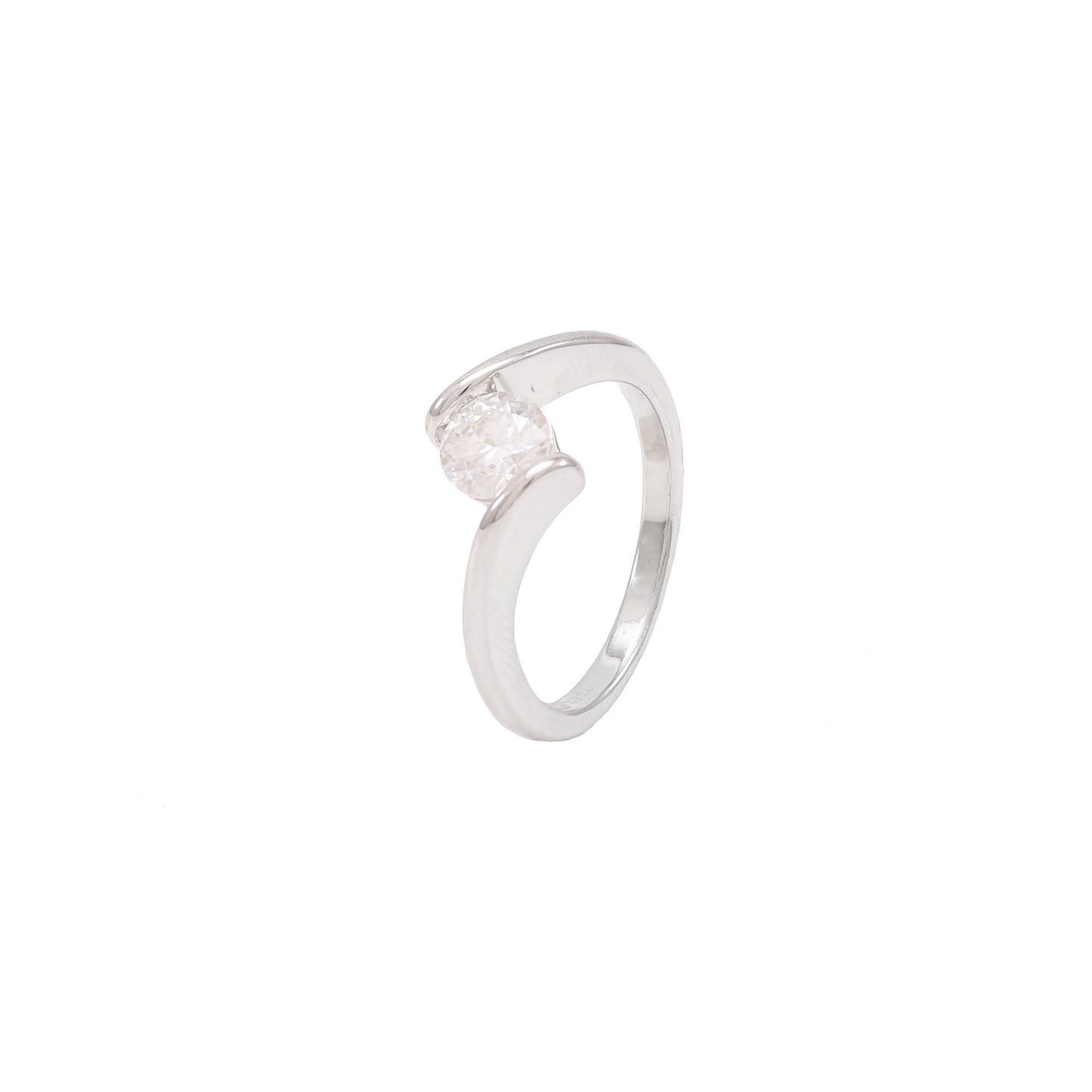 Anel Prata 925 e moissanite KRS09526