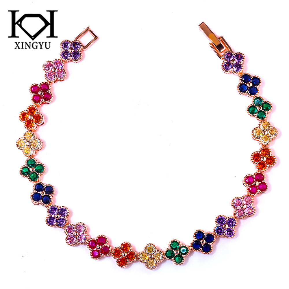 Pulseira Riviera Flowers colors 18 cm DCG0987