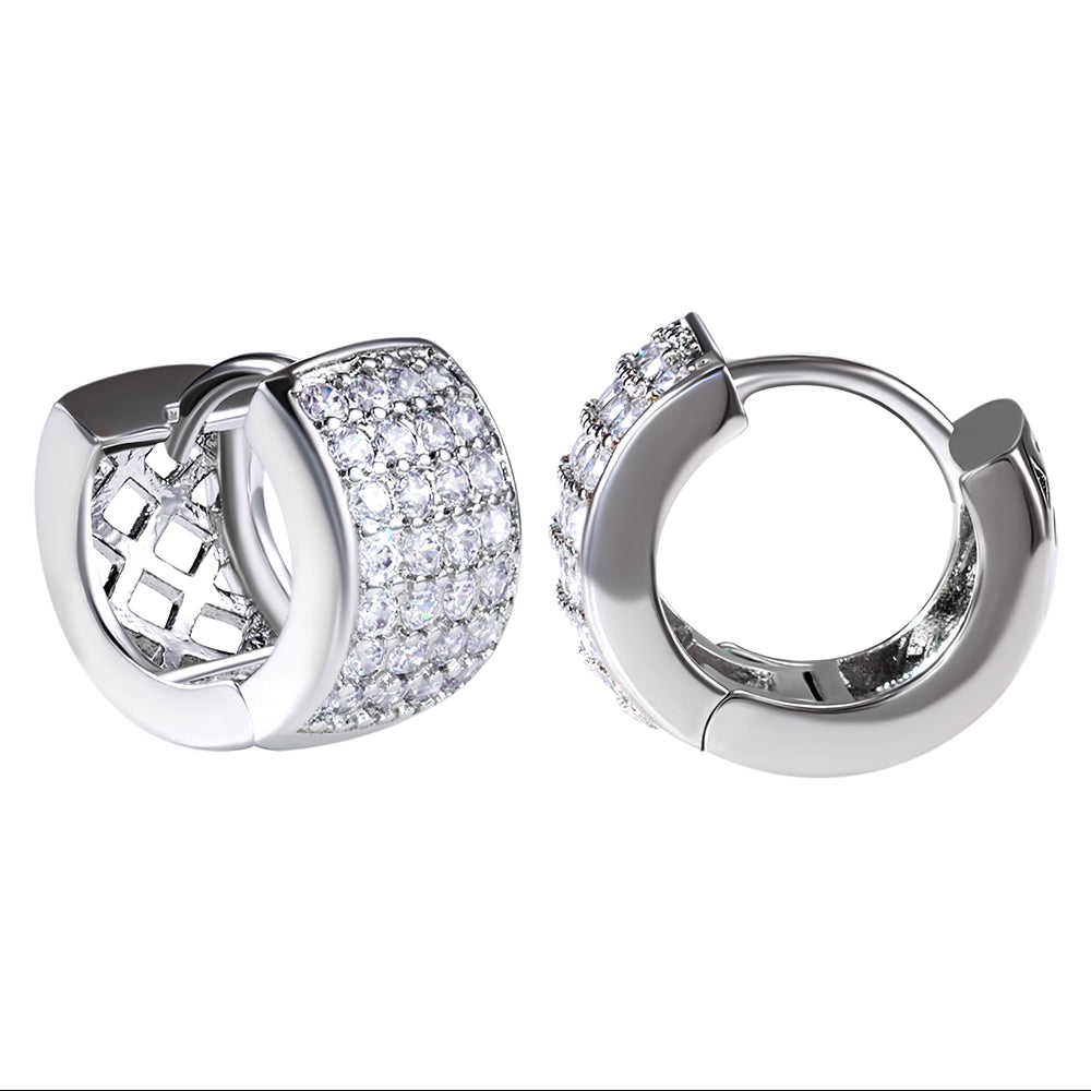 Brinco Argolinha Cravejada pave YE0005