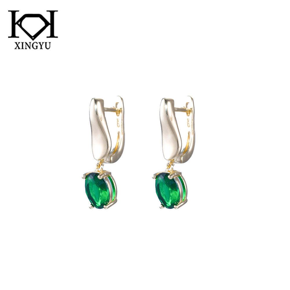 Argolinha lisa esmeralda DCG0824