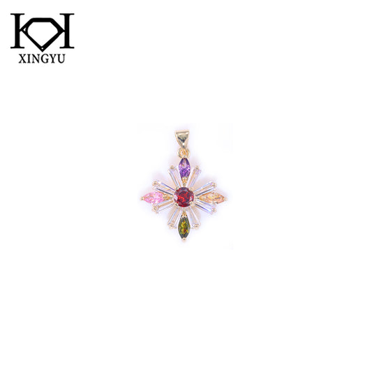 Pingente flor Lapidada DCG0680