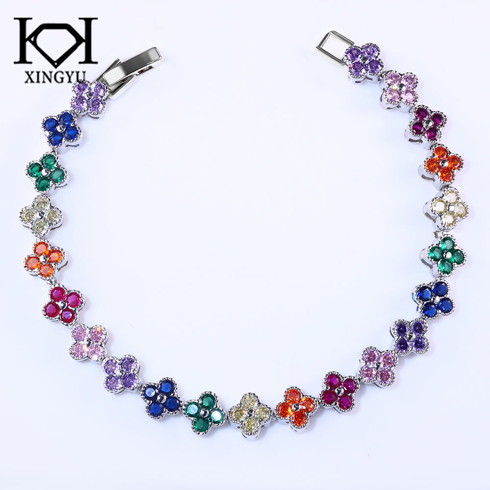 Pulseira Riviera Flowers colors 18 cm DCG0987