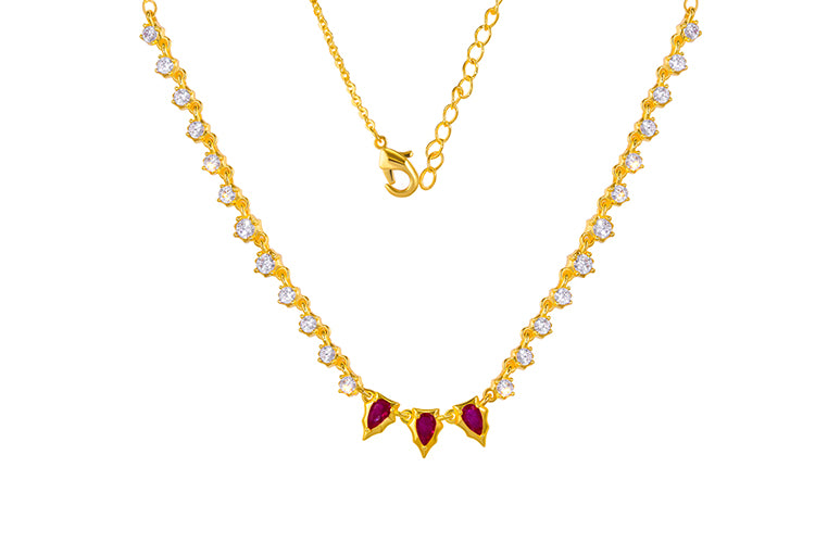 Colar Zirconias Cravejadas DCG1086