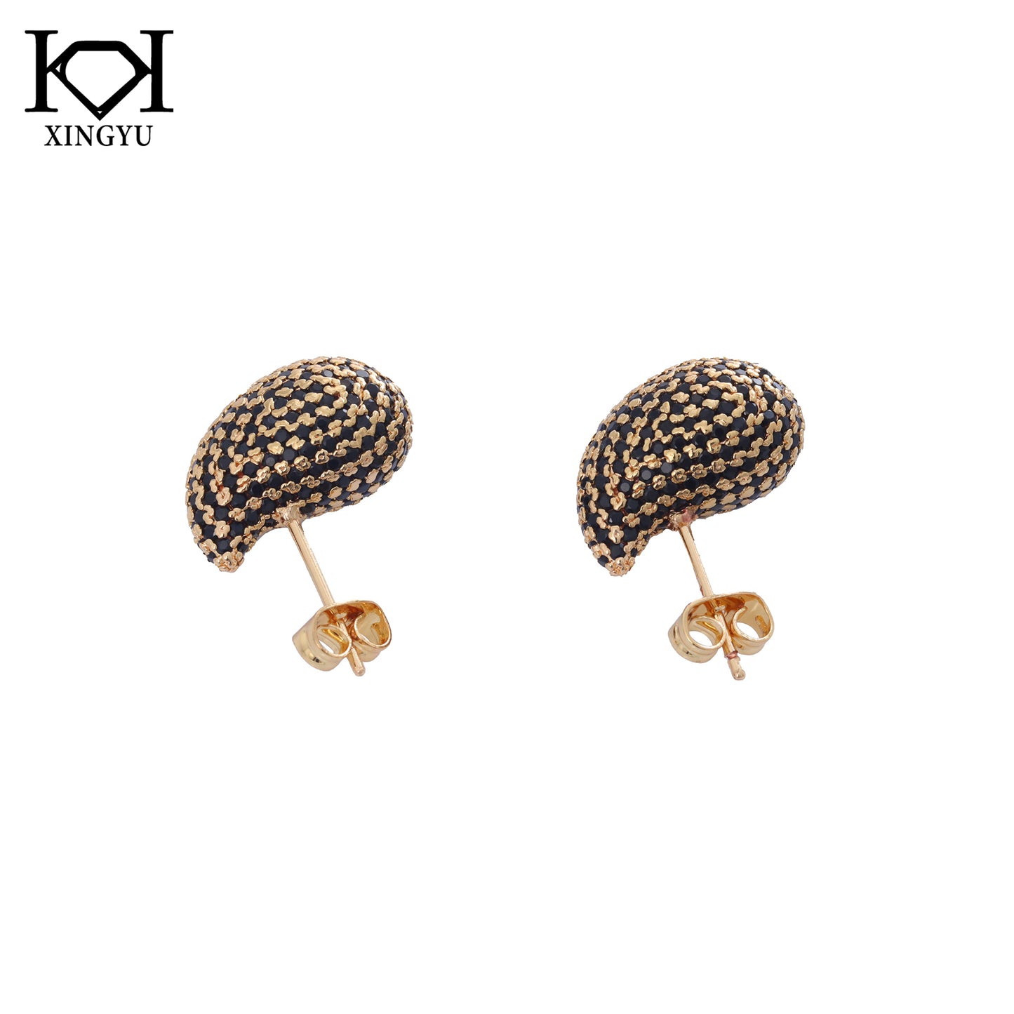 Brincos Duo Gotas Cravejadas XYS101965