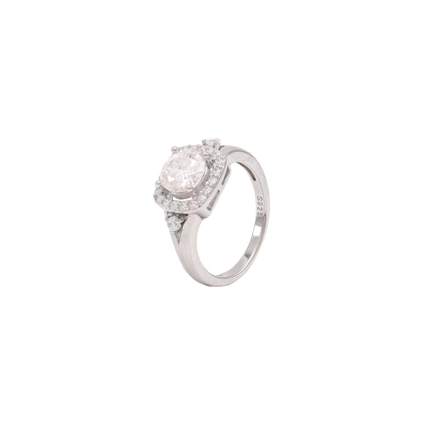 Anel Luxo sublime Prata 925 e Moissanite KRS09494