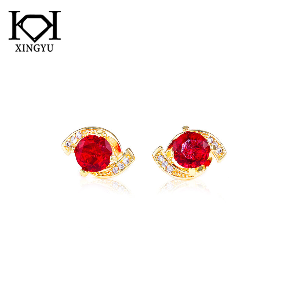 Brincos Cravejados Rubi DCG1007