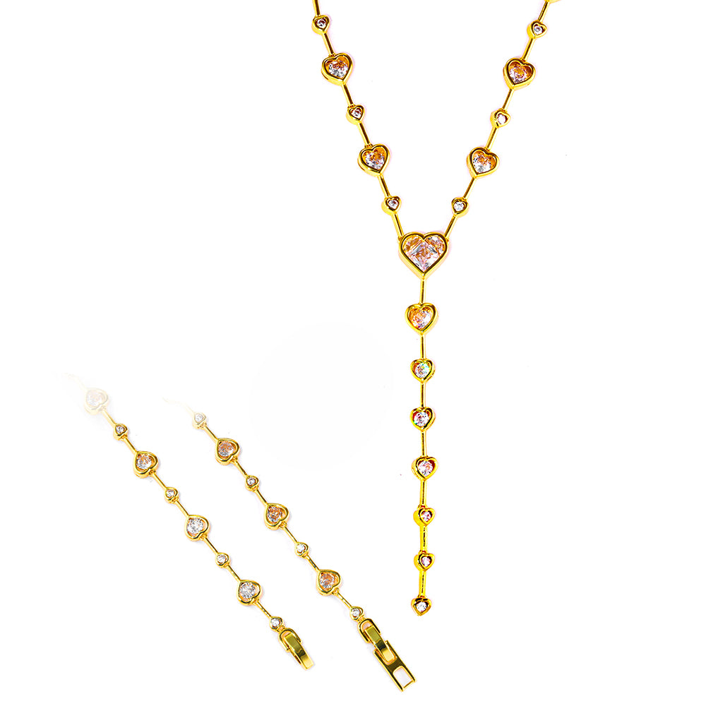 Colar Coracoes cravacao inglesa YE0030