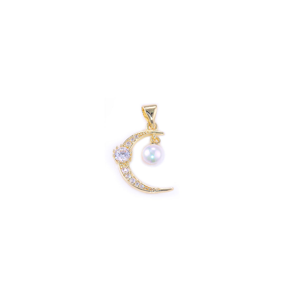 Pingente meia lua cravejada DCG0682