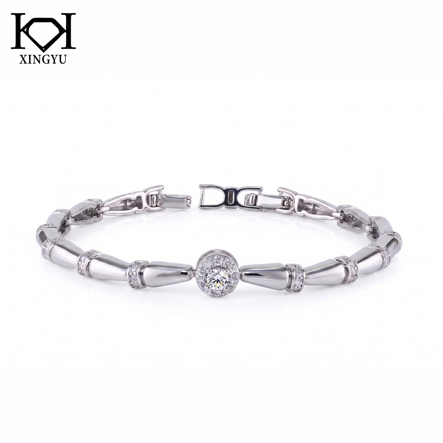 Pulseira Com Pedra Branca DCG1655