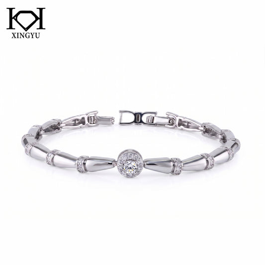 Pulseira Com Pedra Branca DCG1655
