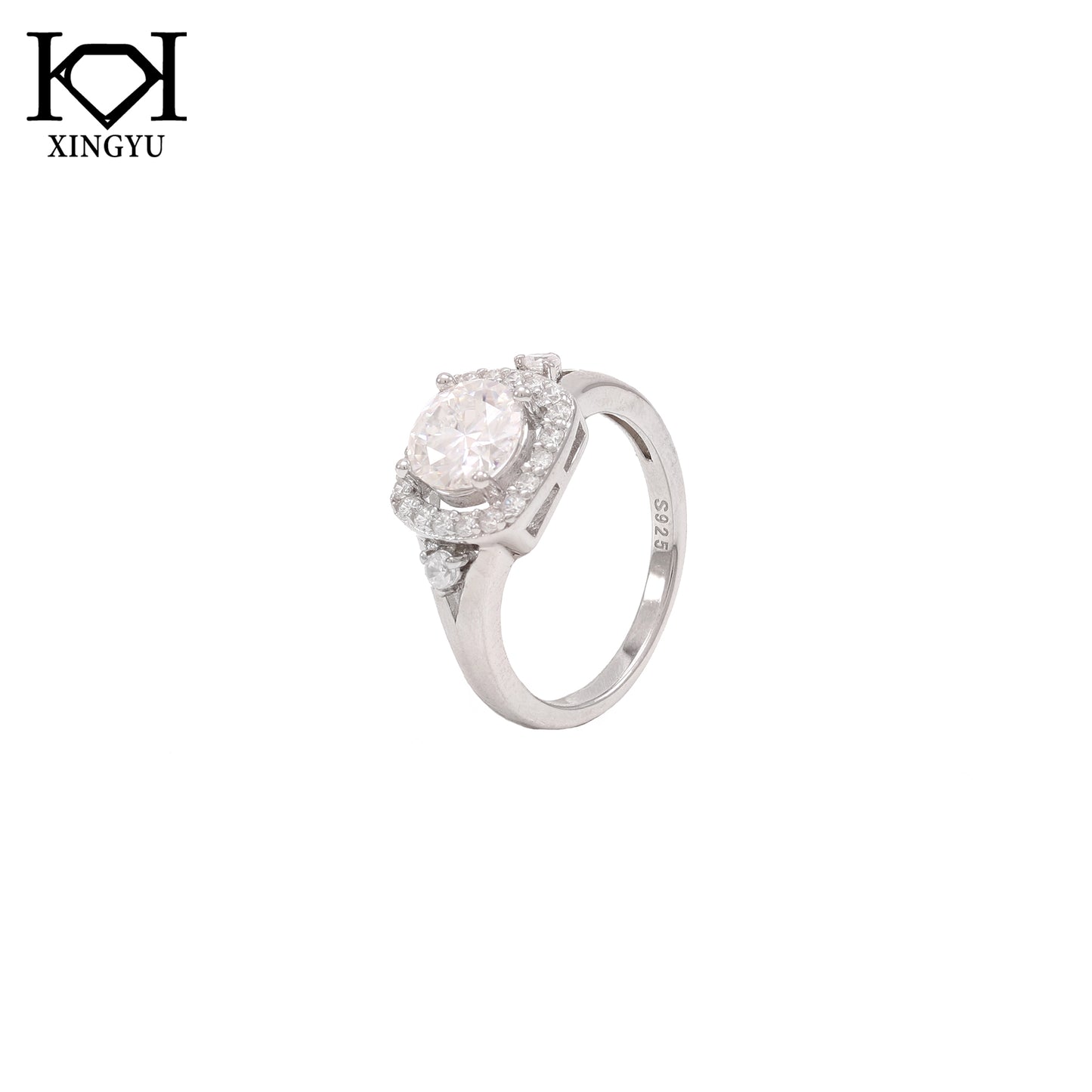Anel Luxo sublime Prata 925 e Moissanite KRS09494