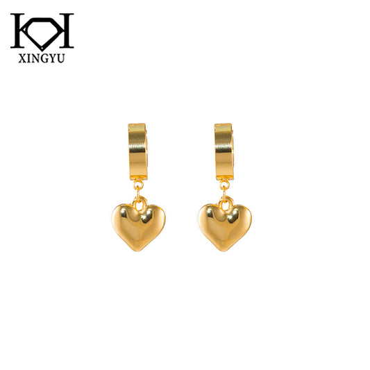 Brincos Argolinha coracao ECG0397