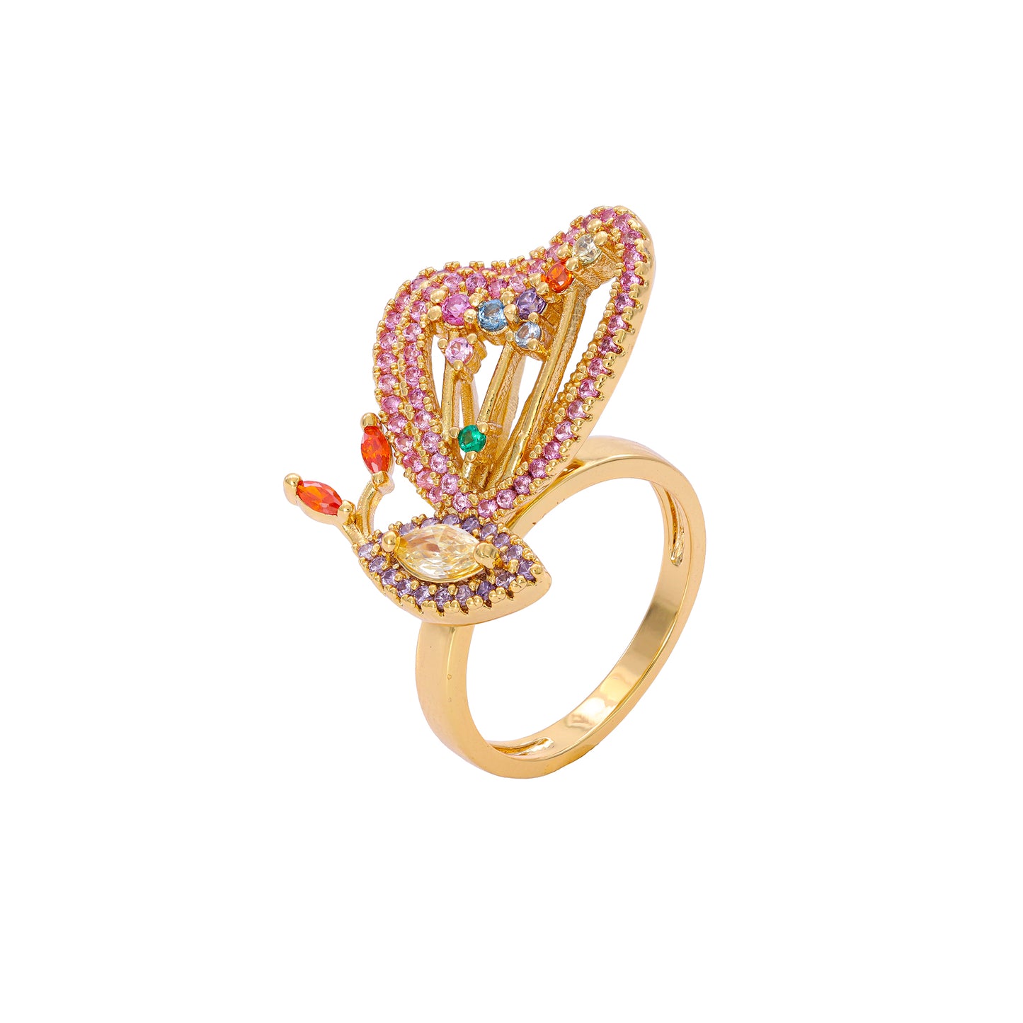 Anel Borboletas cravejadas XYS101712