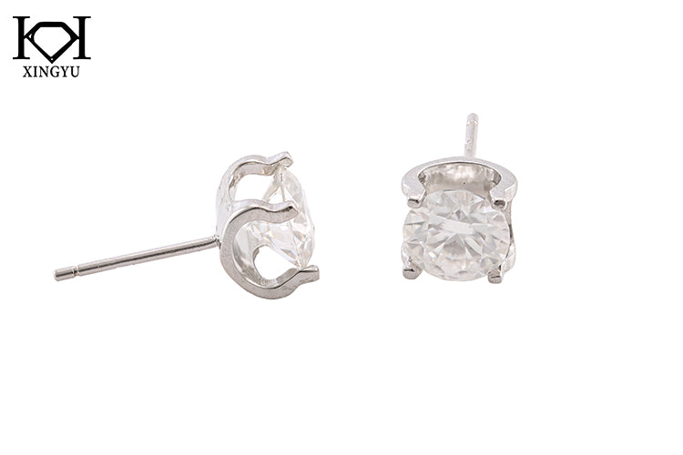 Brincos ponto de Luz Luxo Prata 925 e Moissanite XYE104881